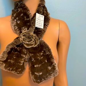 Rex Fur Scarf NWT